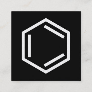 BENZENE RING SYMBOL FYRKANTIGT VISITKORT
