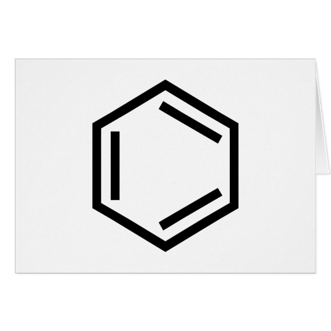 BENZENE RING SYMBOL HÄLSNINGSKORT (Framsidan Horizontal)
