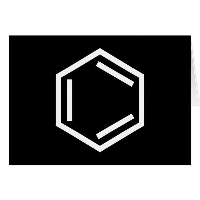 BENZENE RING SYMBOL HÄLSNINGSKORT (Framsidan Horizontal)