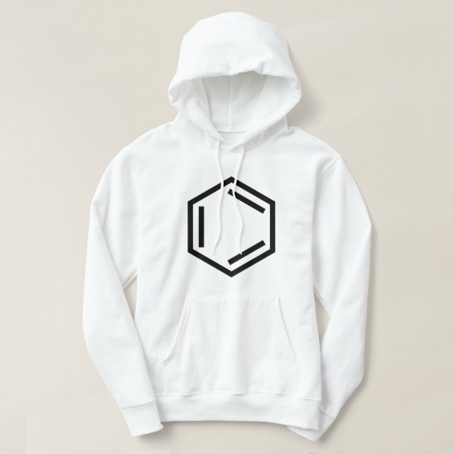 BENZENE RING SYMBOL HOODIE (Design framsida)