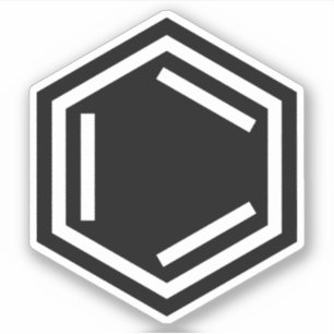 BENZENE RING SYMBOL KLISTERMÄRKEN