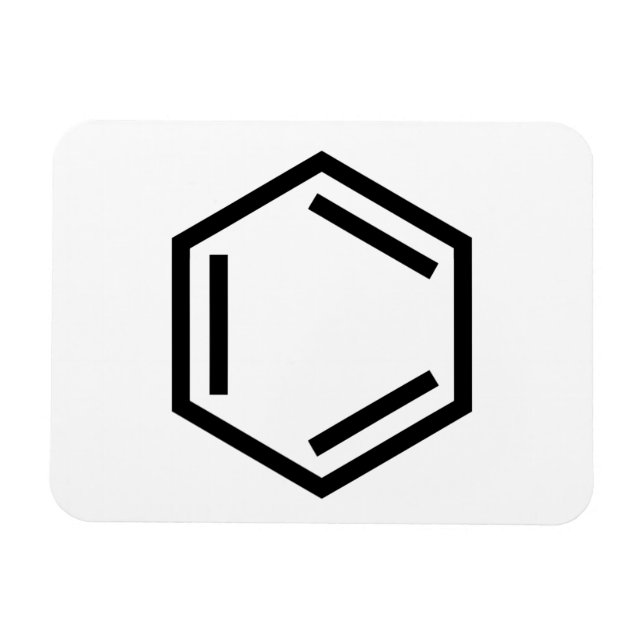 BENZENE RING SYMBOL MAGNET (Horisontell)