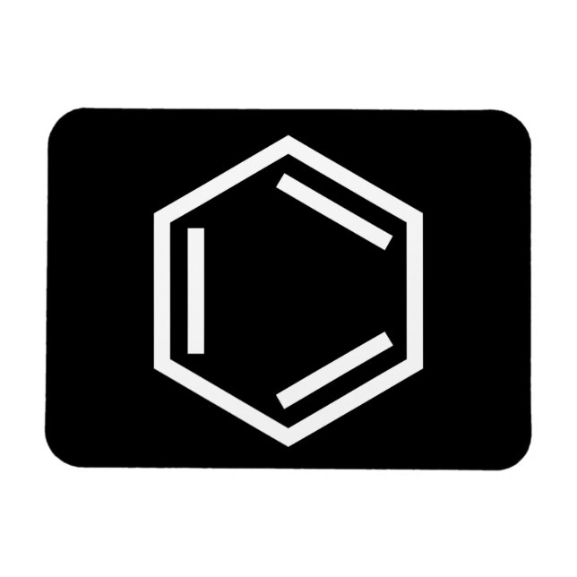 BENZENE RING SYMBOL MAGNET (Horisontell)