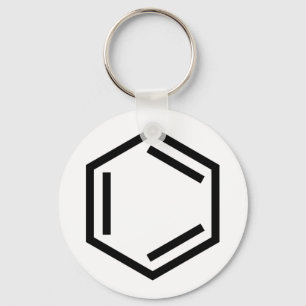 BENZENE RING SYMBOL NYCKELRING
