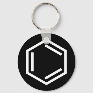 BENZENE RING SYMBOL NYCKELRING
