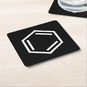 BENZENE RING SYMBOL UNDERLÄGG PAPPER KVADRAT