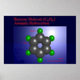 Benzenemolekyl (trycket) poster