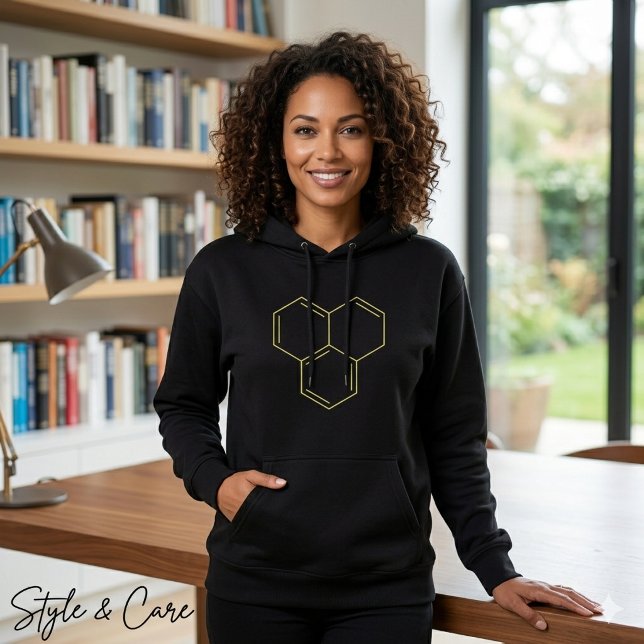 Benzenering Kemiskt Diagram märke Dam Tröja (Benzene Ring Chemical Diagram mark Women's Hoodie)