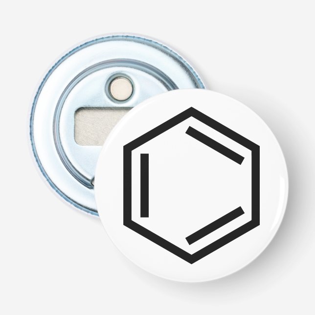 BENZENRING SYMBOL FLASKÖPPNARE (Framsidan)