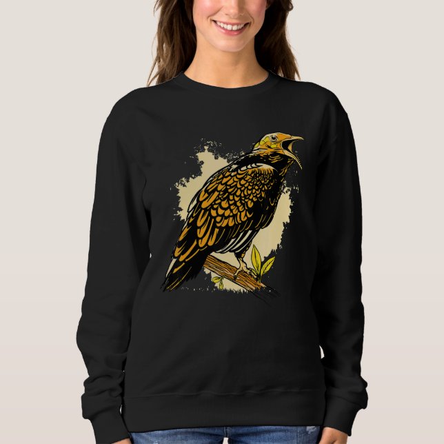 Beo Fågel Djur T Shirt (Framsida)