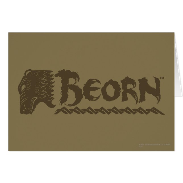 BEORN™ Bear Head Namn Hälsningskort (Framsidan Horizontal)