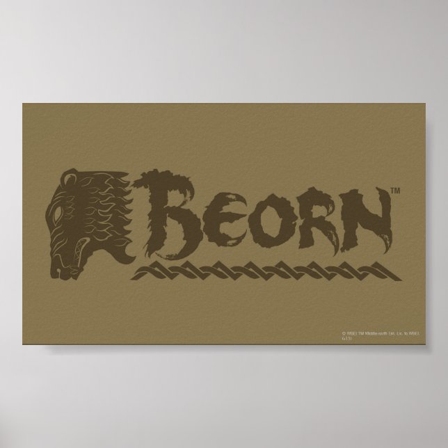 BEORN™ Bear Head Namn Poster (Framsidan)