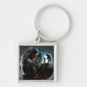 BEORN™- och Gandalf-grafik Fyrkantig Silverfärgad Nyckelring