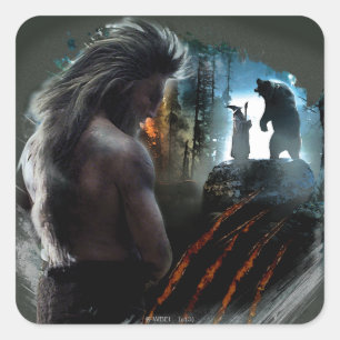 BEORN™- och Gandalf-grafik Fyrkantigt Klistermärke