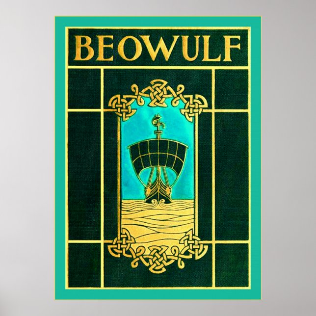 Beowulf ~ Vintage Bok Cover Poster (Framsidan)