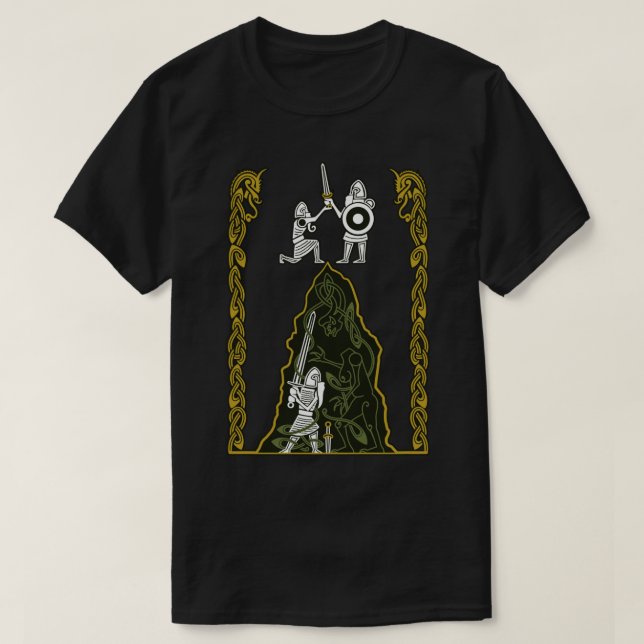 Beowulf Vs Grendels Mor T Shirt (Design framsida)