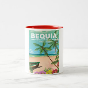Bequia Island i Saint Vincent och Grenadinerna Två-Tonad Mugg