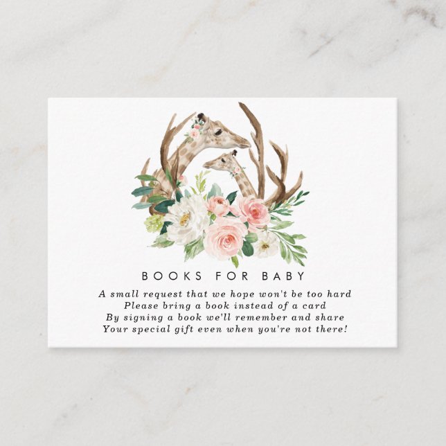 ber blom- bokar för giraff för bebisbok kortet tilläggskort (Framsida)