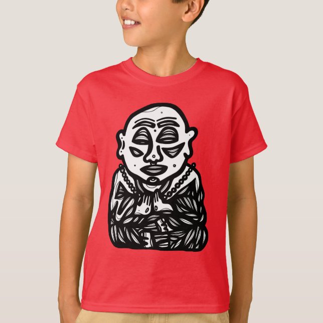 "Ber Buddha" den ungeHanes TAGLESS® T-tröja Tee (Framsida)
