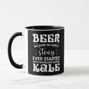 Ber Healthy dricker alkoholanekdoter Kale Humor Mugg