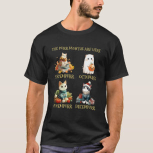 BER Månader Purr Månader Höst Vinter Katt T Shirt