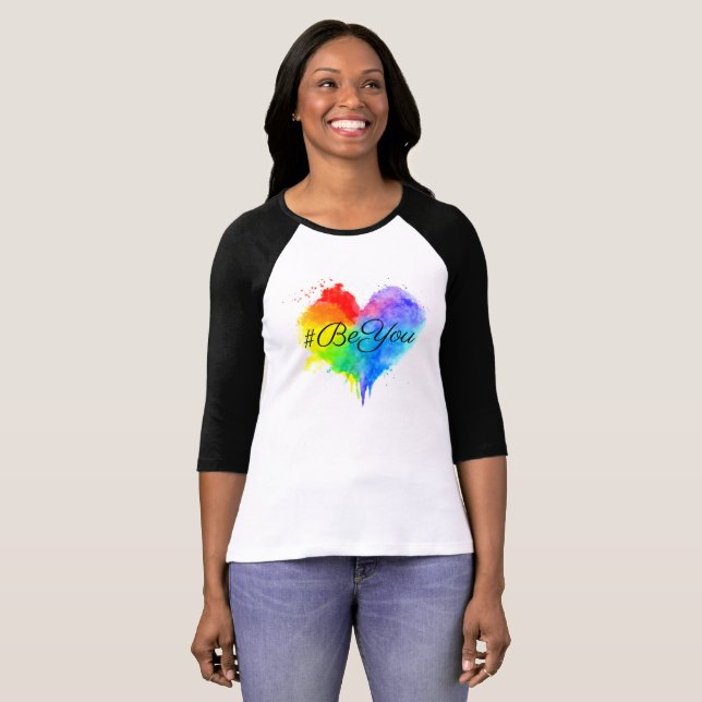 #BeRaglan T-skirt T Shirt (Hel framsida)