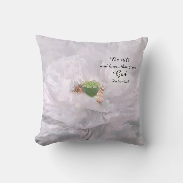 Beräkna Blommar med Bibelmeddelande Kudde (Framsida)