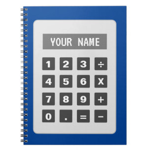 Beräkna den bärbara datorn maskin spiral med linje anteckningsbok