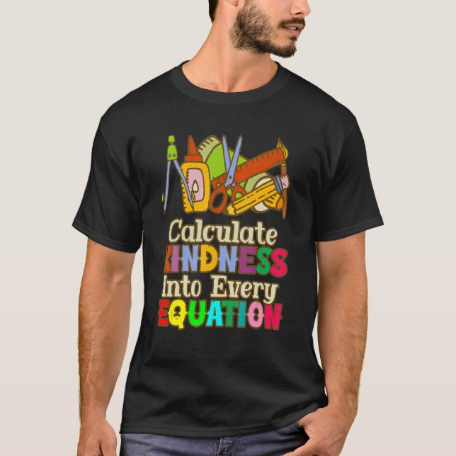 Beräkna indness i varje ekvationsmatematik t shirt (Framsida)