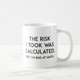 Beräknad risk kaffemugg