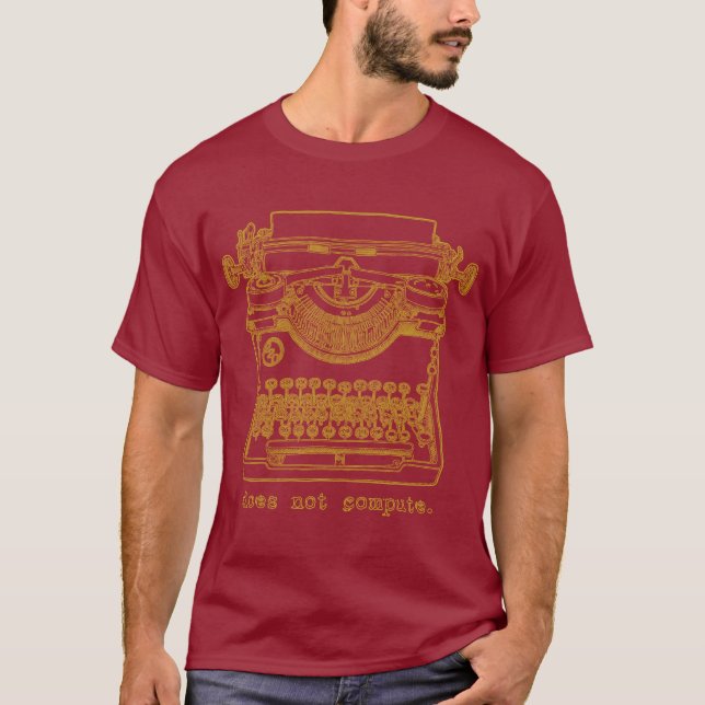 Beräknar inte (mustard) t-shirt (Framsida)