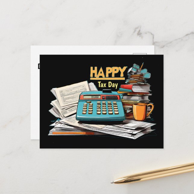 Beräknare för momsdagar i lycklig med formulär vykort (Fram/Back In Situ)