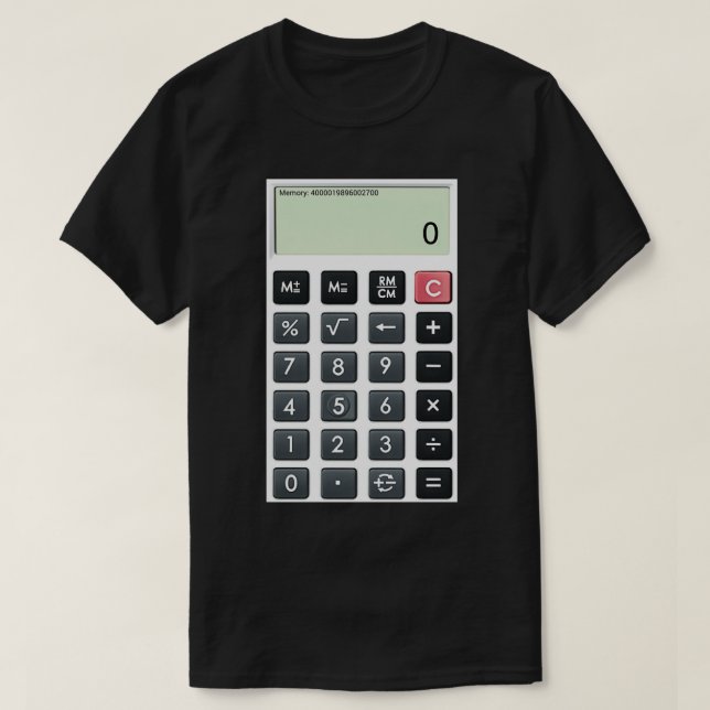 Beräknare T Shirt (Design framsida)