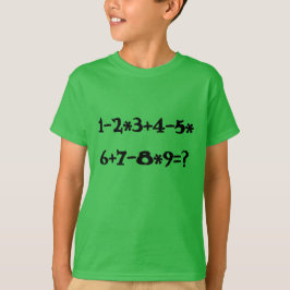 Beräkning av matematik för grönt t-shirt
