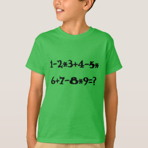 Beräkning av matematik för grönt t-shirt