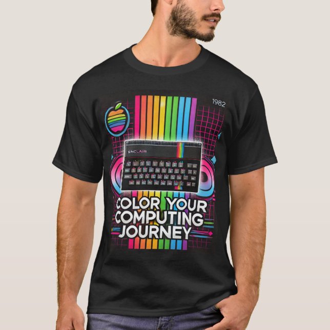 Beräkningsresa - Retro Sinclair ZX Spektrum T Shirt (Framsida)