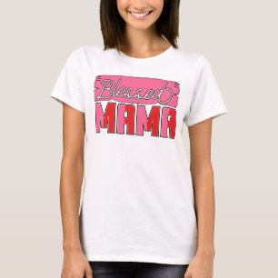 Beräkt mamma-gåva med välsignad Mamma T Shirt