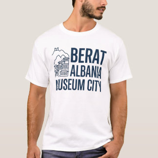 Berat Albanien Minimalistisk Ottomansk Stad T-Shir T Shirt