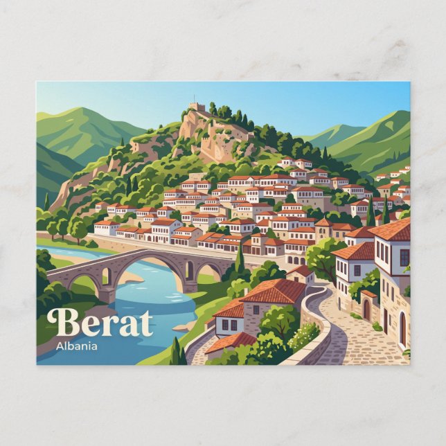 Berat, Albanien Vykort (Framsida)