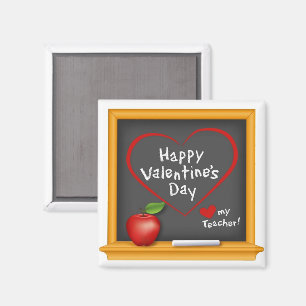 Berätta för din lärare Glad Alla hjärtans dag! Magnet
