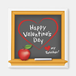 Berätta för din lärare Glad Alla hjärtans dag! Magnet