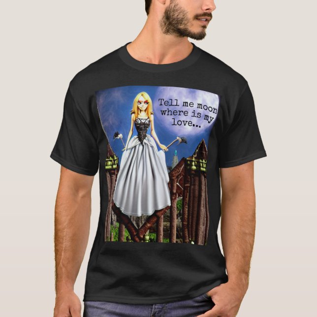 Berätta för mig måne var är min kärlek... ia t shirt (Framsida)