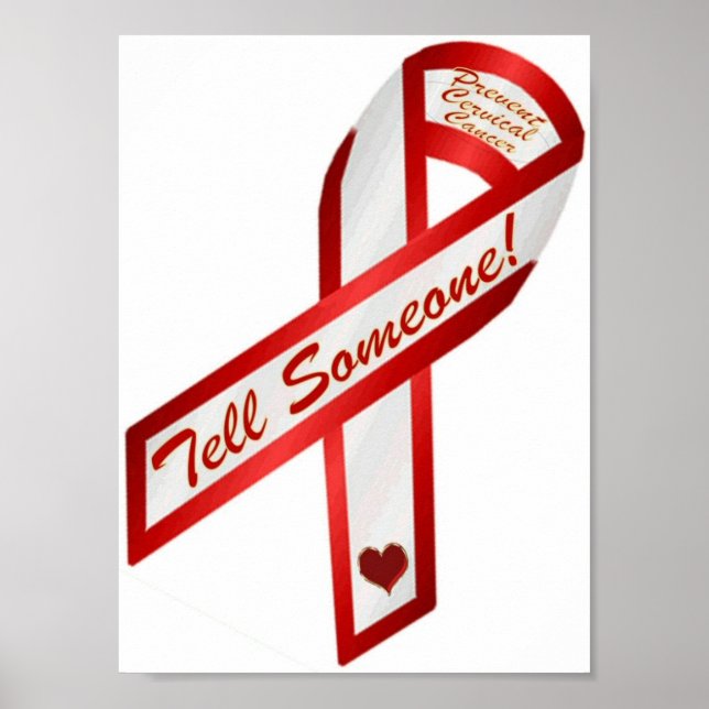 Berätta för någon! Förhindra Cervical Cander Poster (Framsidan)