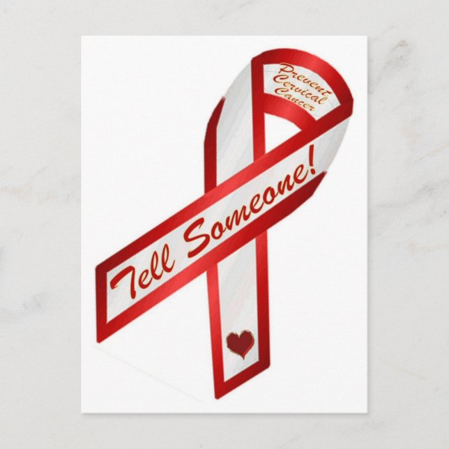 BERÄTTA FÖR NÅGON!  HPV orsakar livmoderhalscancer Vykort (Framsida)