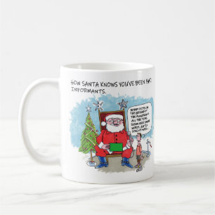 Berätta för Tomte 2-sidig mugg