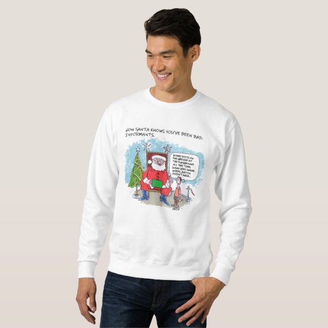 Berätta för Tomte sweatshirt (Hel framsida)