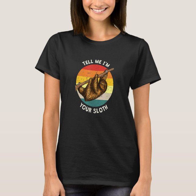 Berätta om din Sloth Par Humor Lazy 1 T Shirt (Framsida)