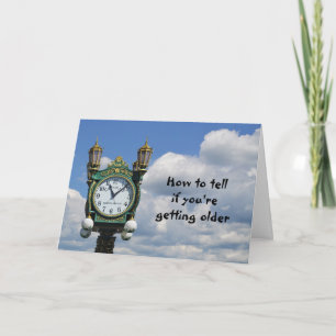 Berätta om du blir äldre, Roligt Birthday Kort
