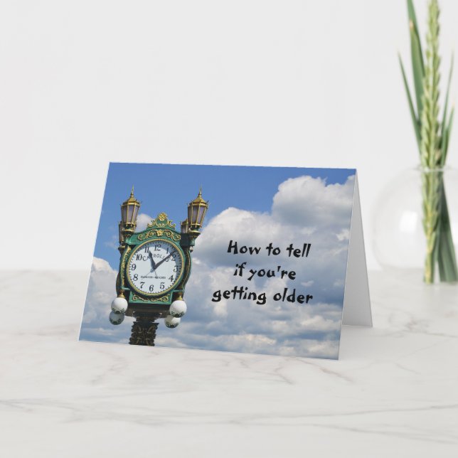Berätta om du blir äldre, Roligt Birthday Kort (Framsida)