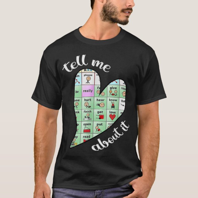 Berätta om Tal Pathology AAC Sped Teacher T Shirt (Framsida)